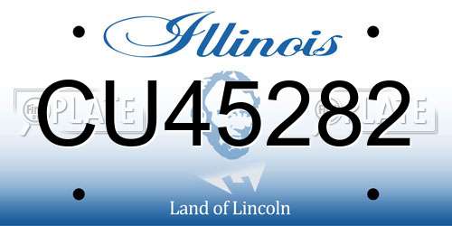 CU45282 Illinois License Plate