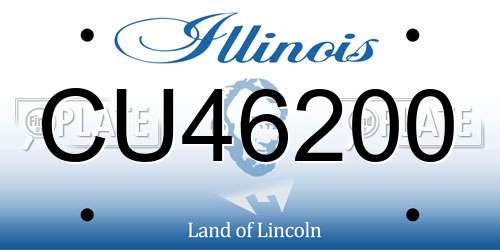 CU46200 Illinois License Plate