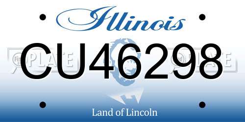CU46298 Illinois License Plate