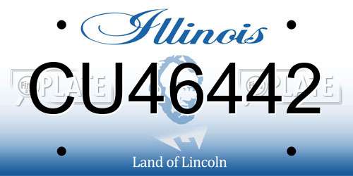 CU46442 Illinois License Plate