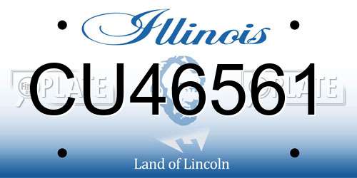 CU46561 Illinois License Plate