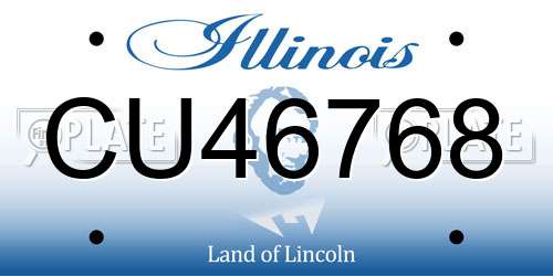 CU46768 Illinois License Plate