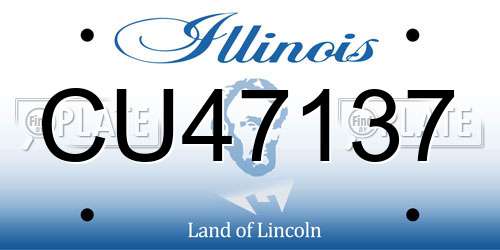 CU47137 Illinois License Plate