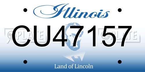 CU47157 Illinois License Plate