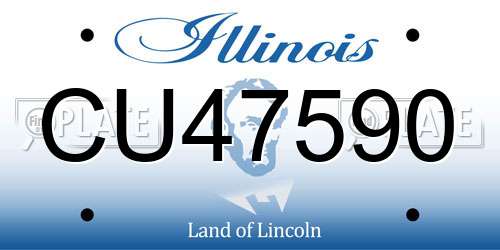 CU47590 Illinois License Plate