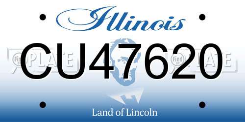 CU47620 Illinois License Plate