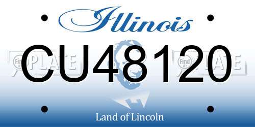 CU48120 Illinois License Plate