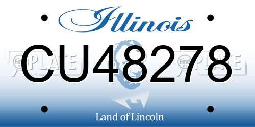 CU48278 Illinois License Plate