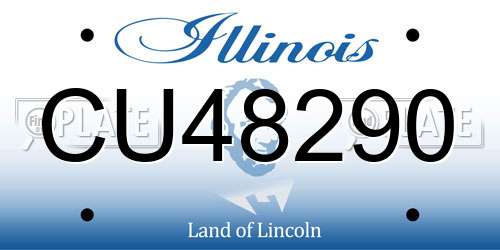 CU48290 Illinois License Plate