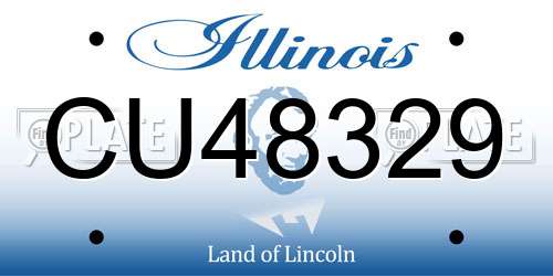 CU48329 Illinois License Plate