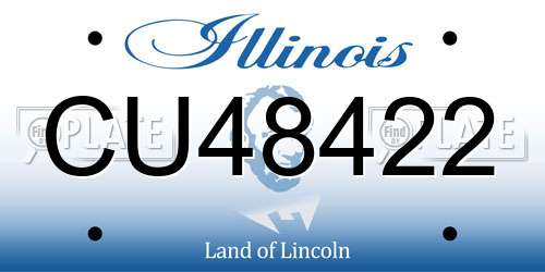CU48422 Illinois License Plate