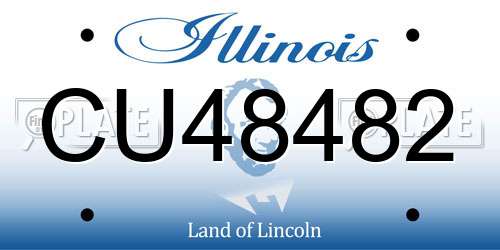 CU48482 Illinois License Plate