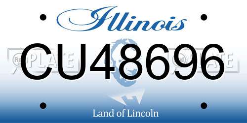 CU48696 Illinois License Plate