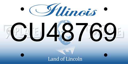 CU48769 Illinois License Plate