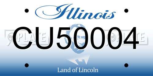 CU50004 Illinois License Plate