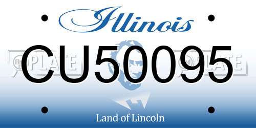 CU50095 Illinois License Plate