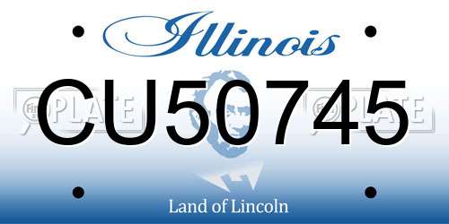 CU50745 Illinois License Plate
