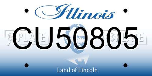 CU50805 Illinois License Plate