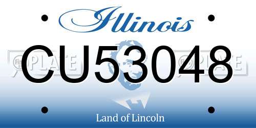 CU53048 Illinois License Plate