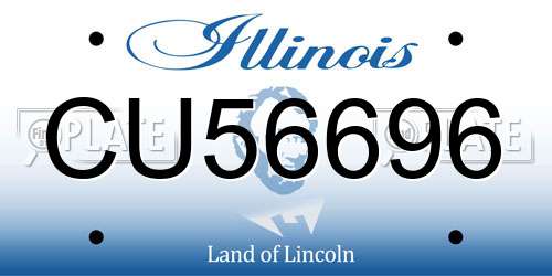 CU56696 Illinois License Plate