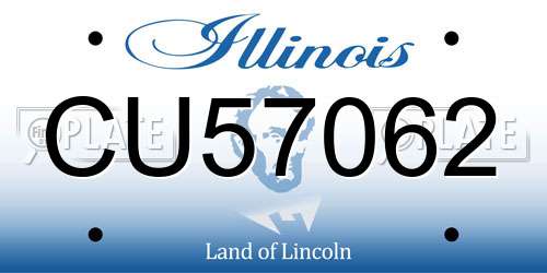 CU57062 Illinois License Plate