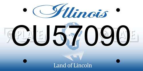 CU57090 Illinois License Plate