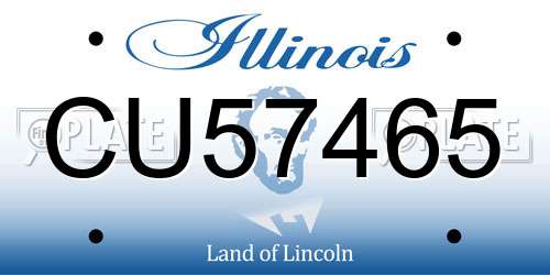 CU57465 Illinois License Plate