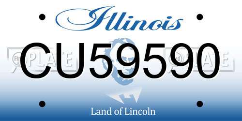 CU59590 Illinois License Plate