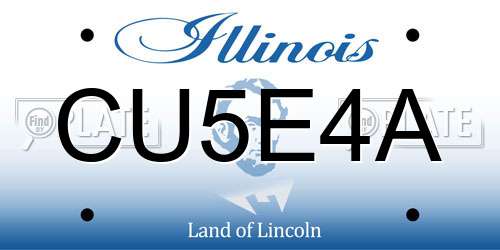CU5E4A Illinois License Plate