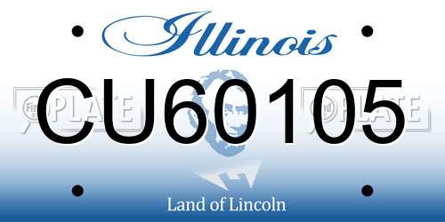 CU60105 Illinois License Plate