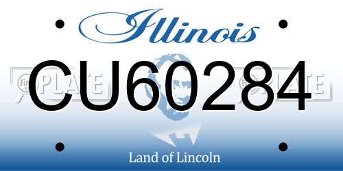 CU60284 Illinois License Plate