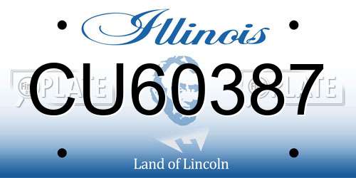 CU60387 Illinois License Plate