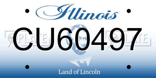 CU60497 Illinois License Plate