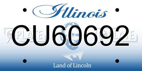 CU60692 Illinois License Plate
