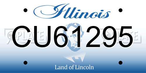 CU61295 Illinois License Plate