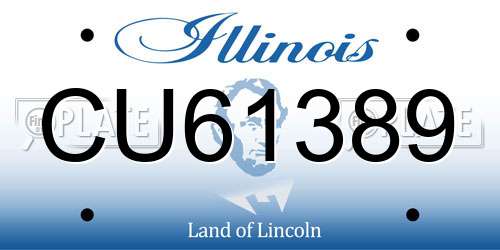 CU61389 Illinois License Plate