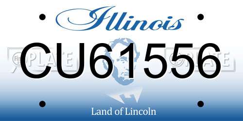 CU61556 Illinois License Plate