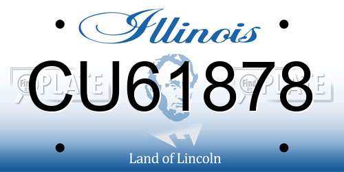 CU61878 Illinois License Plate