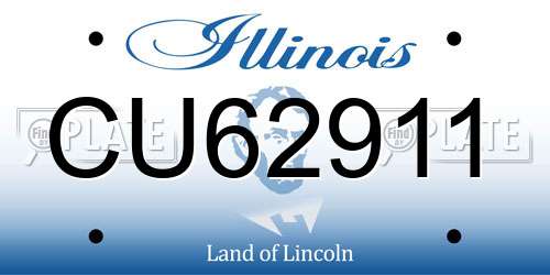 CU62911 Illinois License Plate