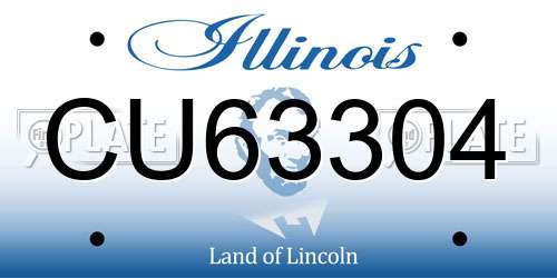 CU63304 Illinois License Plate