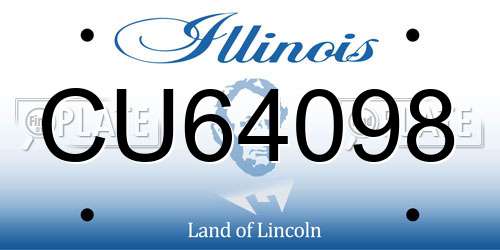 CU64098 Illinois License Plate