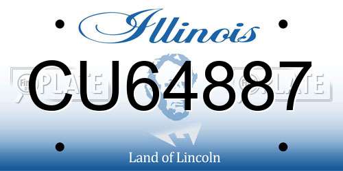 CU64887 Illinois License Plate