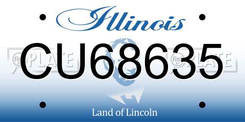 CU68635 Illinois License Plate