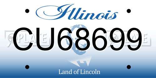 CU68699 Illinois License Plate