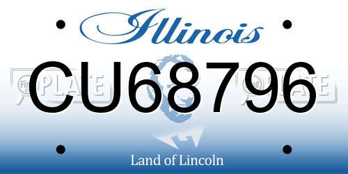 CU68796 Illinois License Plate