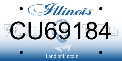 CU69184 Illinois License Plate