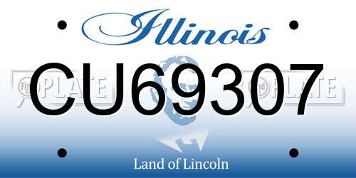 CU69307 Illinois License Plate