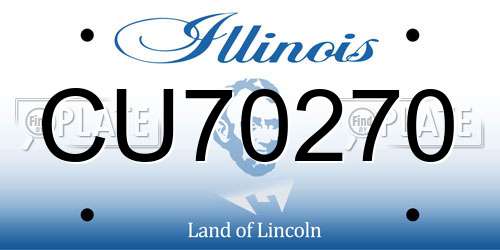 CU70270 Illinois License Plate