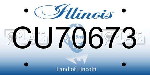 CU70673 Illinois License Plate