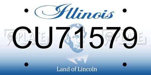 CU71579 Illinois License Plate